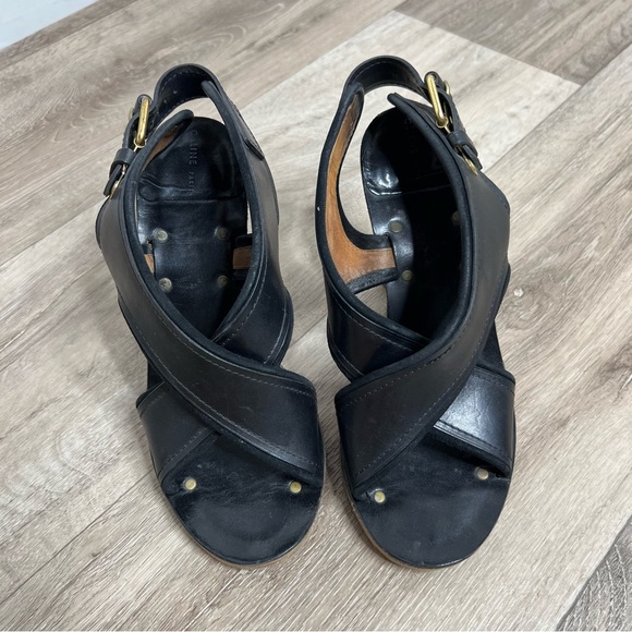 CÉLINE PARIS Leather Sling Back Sandals EU 38.5 - Picture 2 of 16